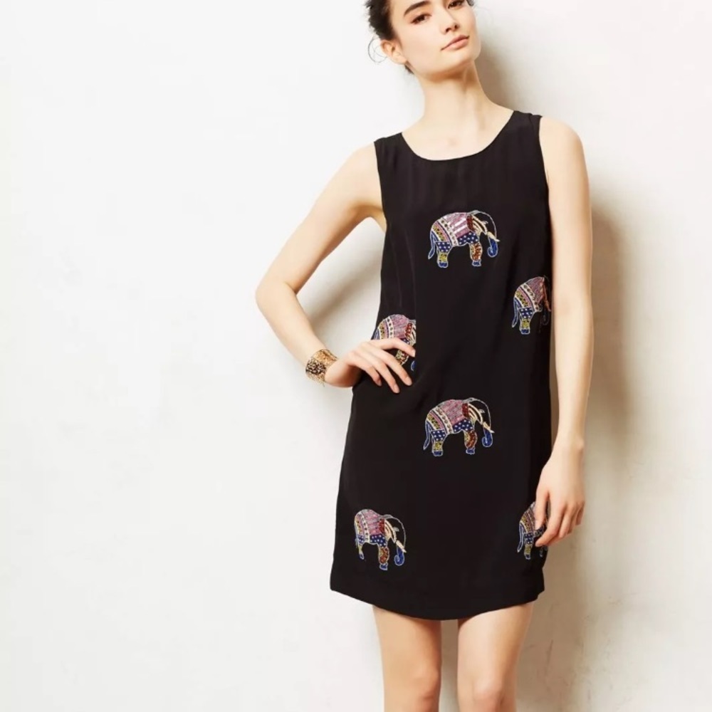 Anthropologie S Elephant Elefanten Tunic Dress